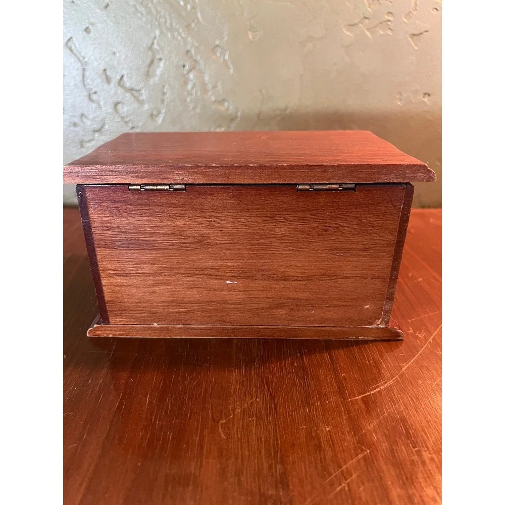 Vintage Wooden Jewelry Box with Drawers Ring Holder Victorian Style Dresser Box